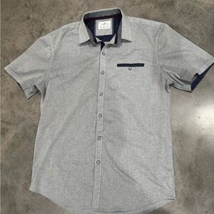 Men's Light Gray Button Down Shirt